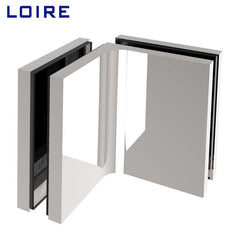 Square Corner Shower Glass Clamps with Covers Glass to Glass Bathroom Door ClIps L-5305