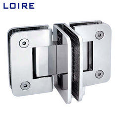 Brass T Hinge Glass to Glass Shower Door Glass Clamp T Shape Standard Duty Glass Hinges L-2108