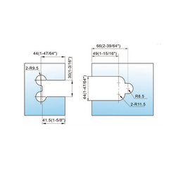 Professional Standard Duty Shower Hinge For Glass Shower Door L-6033
