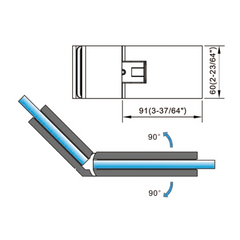 Wholesale Standard Duty Shower Hinge For Glass Shower Door L-6034