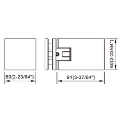 Custom Standard Duty Shower Hinge For Glass Shower Door L-6035