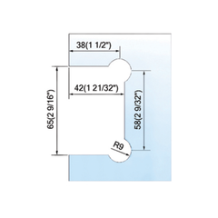 China Manufacturing Standard Duty Shower Hinges Wall Mount Glass Clamp Full Back Plate Factory Price L-2101