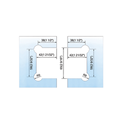 Standard Duty Shower Hinges Glass to Glass 180° Glass Clamp Door Hinge China Factory Supply L-2103