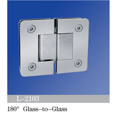 Standard Duty Shower Hinges Glass to Glass 180° Glass Clamp Door Hinge China Factory Supply L-2103