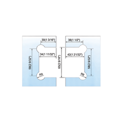 Standard Duty Shower Hinges Glass to Glass 135° Glass Clamp Customized Door Hinge Glass Hardware L-2104