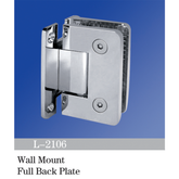 China Standard Duty Shower Hinges Wall to Glass 90 Degree Glass Clamp For Bathroom Shower Door L-2106