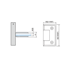 Standard Duty Shower Hinges Wall Mount Glass Clamp Factory Direct Sell Door Hinge L-2110