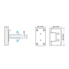 Standard Duty Shower Hinges L-2111W