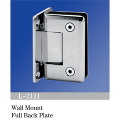 Hot Sell Standard Duty Shower Hinges Wall Mount 90 degree Glass Clamp Full Back Plate Glass Door Hinge L-2111