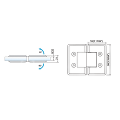 Standard Duty Shower Hinges L-2113W
