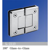 Standard Duty Shower Hinges Glass to Glass 180 Degree Bathroom Door Hinge China Factory Suppliers L-2113