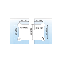 Standard Duty Shower Hinges Glass to Glass 180 Degree Bathroom Door Hinge China Factory Suppliers L-2113