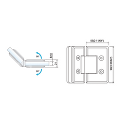 Standard Duty Shower Hinges L-2115W