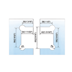 Standard Duty Shower Hinges Glass to Glass 135 Degree Glass Clamp Shower Room Door Hinge Shower Hardware L-2114