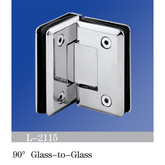 Standard Duty Shower Hinges Glass to Glass 90 degree Glass Clamp Modern Design Glass Door Hinge L-2115
