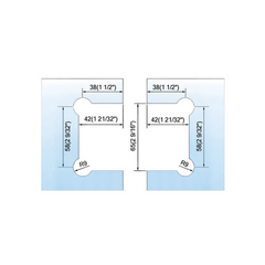 Standard Duty Shower Hinges Glass to Glass 90 degree Glass Clamp Modern Design Glass Door Hinge L-2115
