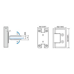 Standard Duty Shower Hinges L-2116W