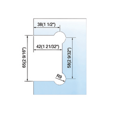 Wall Mount Standard Duty Shower Hinges Wall to Glass Full Back Plate Shower Door Hinge L-2117