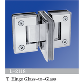 China Wholesale T Hinge Glass to Glass Shower Door T Shape Standard Duty Shower Hinges L-2118