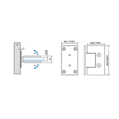 Standard Duty Shower Hinges L-2121W