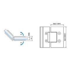 Standard Duty Shower Hinges L-2124W