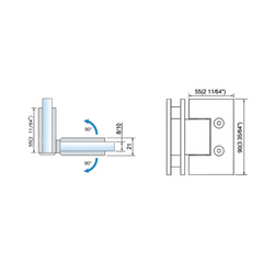 Standard Duty Shower Hinges L-2125W