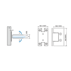 Standard Duty Shower Hinges L-2126W