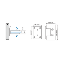 Standard Duty Shower Hinges L-2127W