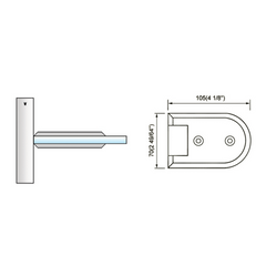 Wall Mount Standard Duty Shower Hinges Wall to Glass Clamp L-2130
