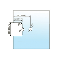 Standard Duty Shower Hinges Wall Mount 90 degree Glass Clamp OffSet Back Plate Glass Door Hinge L-2132