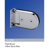 Standard Duty Shower Hinges Wall Mount 90 degree Glass Clamp OffSet Back Plate Glass Door Hinge L-2132