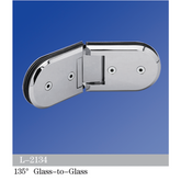 Standard Duty Shower Hinges Glass to Glass 135 Degree Glass Clamp Top Quality Hinge L-2134