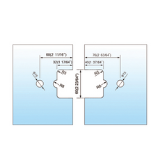 Standard Duty Shower Hinges Glass to Glass 135 Degree Glass Clamp Top Quality Hinge L-2134