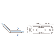 Standard Duty Shower Hinges Glass to Glass 135 Degree Glass Clamp Top Quality Hinge L-2134