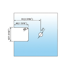 Standard Duty Shower Hinges Wall Mount Glass Clamp Fashion Customized Glass Door Hinge L-2140