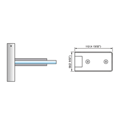 Standard Duty Shower Hinges Wall Mount Glass Clamp Fashion Customized Glass Door Hinge L-2140