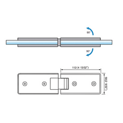 Standard Duty Shower Hinges Glass to Glass 180 Degree Glass Hinge Supplier China Manufacturer L-2143