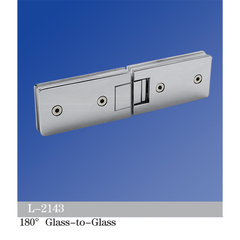 Standard Duty Shower Hinges Glass to Glass 180 Degree Glass Hinge Supplier China Manufacturer L-2143