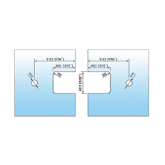 Standard Duty Shower Hinges Glass to Glass 90 degree Glass Door Hinge Discount Shower Hardware L-2145