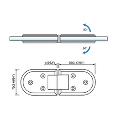 Standard Duty Shower Hinges L-2153