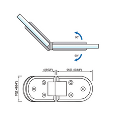 Standard Duty Shower Hinges L-2154