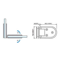 Standard Duty Shower Hinges L-2155