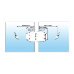 Standard Duty Shower Hinges 90° Glass-to-Glass L-2165