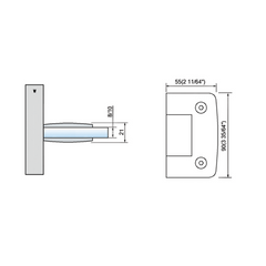 Standard Duty Shower Hinges Wall Mount L-2170