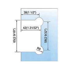 Standard Duty Shower Hinges Wall Mount Offset Back Plate L-2172