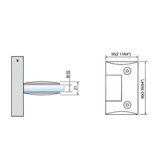 Standard Duty Shower Hinges Wall Mount Glass Hardware Door Hinge L-2190