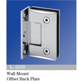 Standard Duty Shower Hinges Wall Mount OffSet Back Plate Glass Door Hinge L-2192
