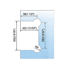 Standard Duty Shower Hinges Wall Mount OffSet Back Plate Glass Door Hinge L-2192