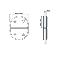 Pivot Shower Hinges Glass to Fixed Transom Mount Glass Door Hinge China Supplier L-2312