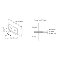 Adjustable Pivot Shower Hinges Top Or Bottom Mount Glass Door Hinge L-2341AD